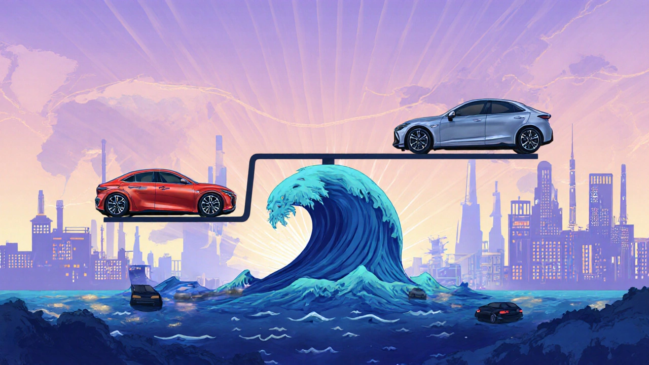 Global automotive production balance with Toyota, Hyundai-Kia, and BYD vehicles