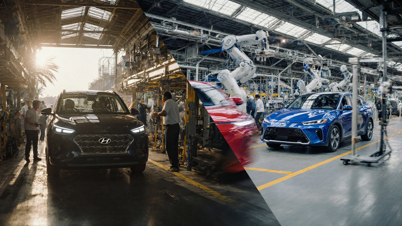 Hyundai and Kia vehicles being produced in India and South Korea factories