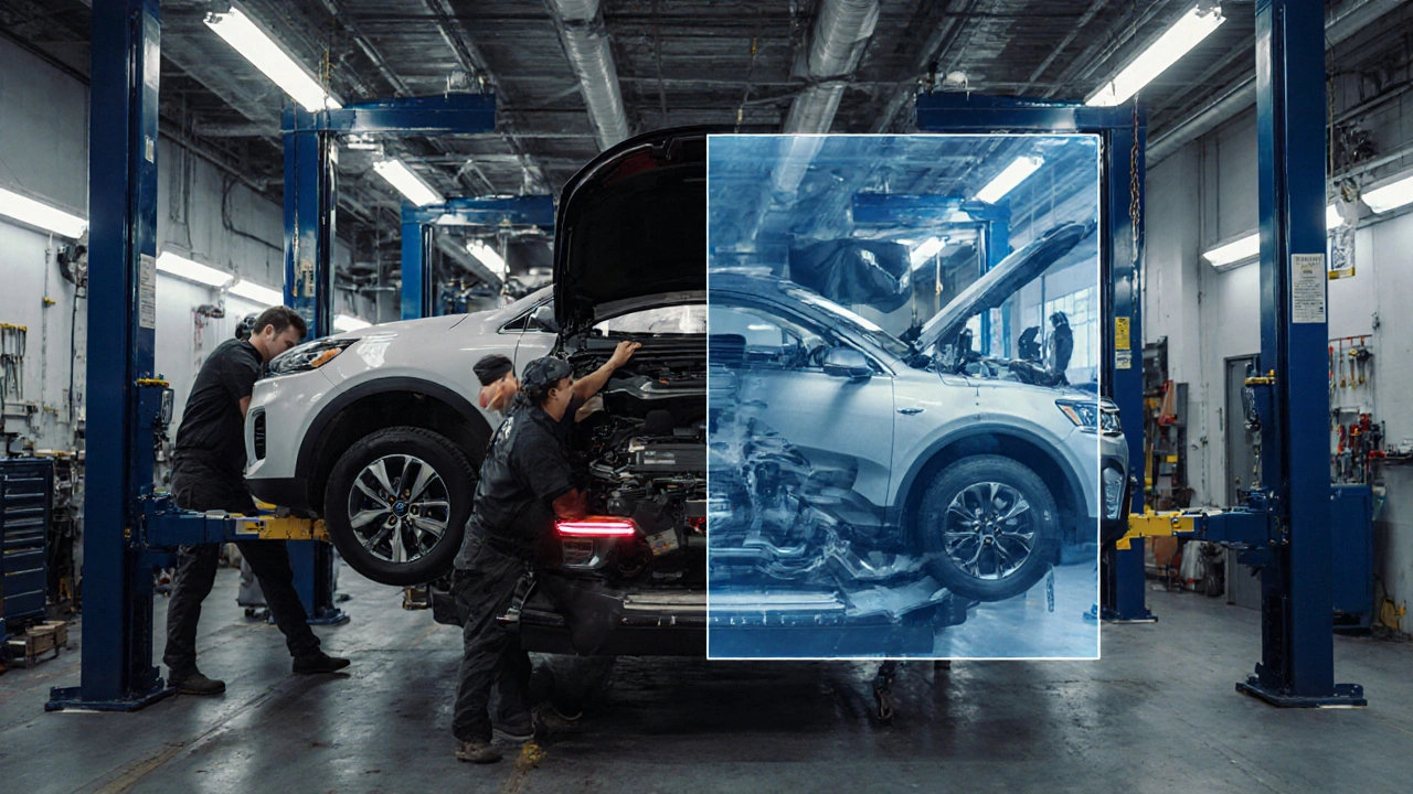 Technici servisují Kia a Hyundai ve stejné dílně, s přehledem sdílené elektrické platformy pod vozidly.