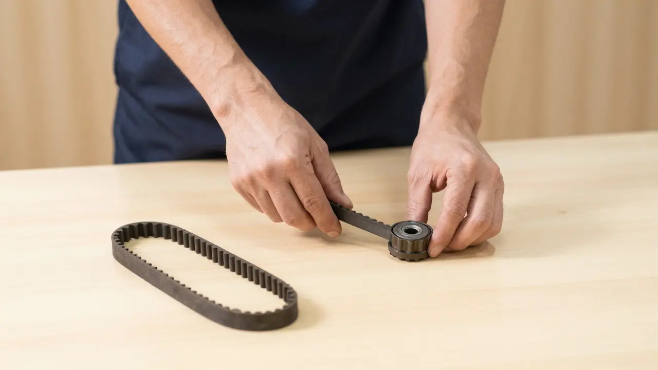 Mechanik vyměňuje řemen v Renault Megane