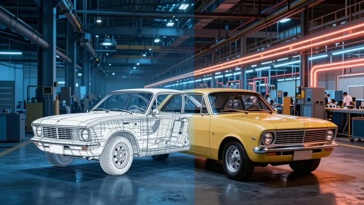 Konceptuální spojení německého inženýrství a americké výroby GM.